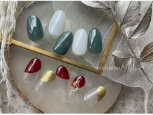 ネイルサロン アージュ(Nail Salon A jyu)/雪ネイル/お正月ネイル