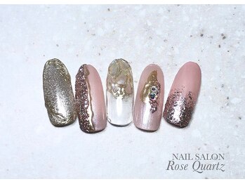 ローズクォーツ(Rose Quartz)/定額Bアートコース ¥7,700