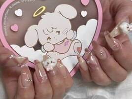 ピンクチェックネイル☆