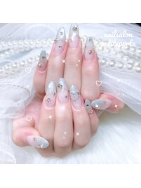 水色グラデのキラキラワンホン♪