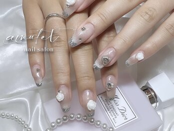 アミュレット 天王寺店(amulet)/薔薇ネイル