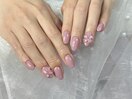 ピンクにリボン