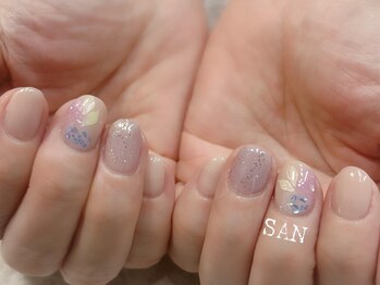 サン(SAN)/紫陽花風ネイル