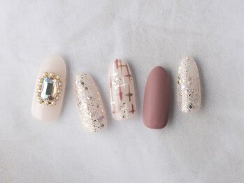 ネイルプラザ 河原町OPA店(NAIL PLAZA)/ツイードネイル×韓国ネイル