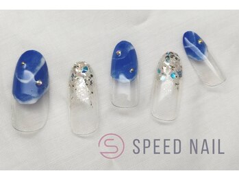 スピードネイル アンド アイ 宮交シティ店/#81【波×ラメ】