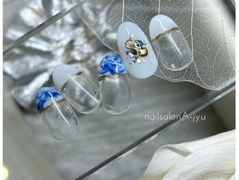 ネイルサロン アージュ(Nail Salon A jyu)/サマーマーブルフレンチ