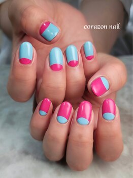 コラソンネイル(corazon nail)/HAND90分コース☆逆フレンチ
