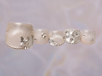 ジェミーネイル シンジュク(Jemiy nail shinjuku)/マグフレンチビジュー¥10980