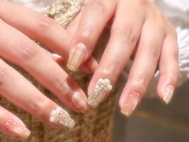 チェック×ドット