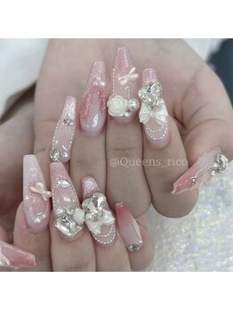 クイーンズビューティーサロン 新宿本店(Queen's beauty salon)/チップ長さ出し10本やり放題