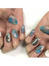 ベベ 伊丹店(BeBe)/天然石風☆夏ネイル