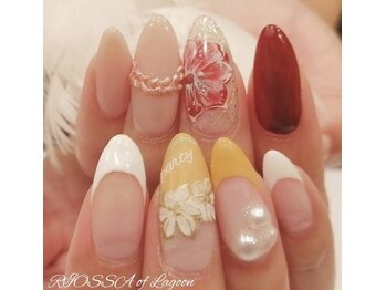 リオッサ オブ ラグーン(RIOSSA of Lagoon)/ボルドーｘマットフラワー