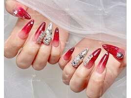 長さだしグラテーションネイル