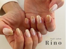 リノ 浦添店(Rino)/冬×チェック×雪の結晶ネイル