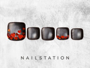 ネイルステーション ルミネ新宿1店(NAIL STATION)/ハートチョコネイル/パラジェル