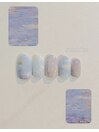 絵画風ネイル×ニュアンス