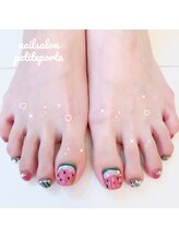 プティポルト(petite porte)/夏気分♪大人可愛いスイカネイル