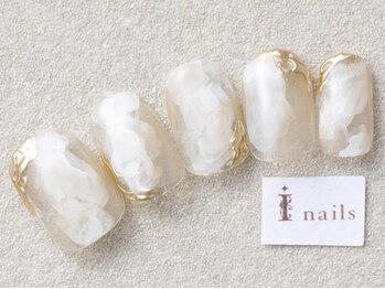 アイネイルズ 三宮店(I nails)/ホワイトインクネイル￥7000