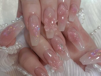 ニューネイル 池袋(NEW NAIL)/ぷるぷるリボン×ちゅるんピンク