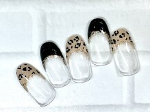 ライト ネイルズ ニシノミヤ(light nails NISHINOMIYA)/レオパードフレンチ