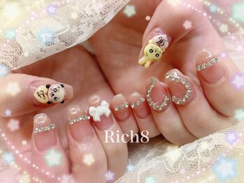 ネイルアンドまつげエクステ リッチエイト 原宿店(Rich8)/キャラクターワンホンネイル