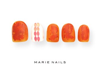 マリー ネイルズ いわきラトブ店(MARIE NAILS)/定額6,600円税込 オレンジ 1005b