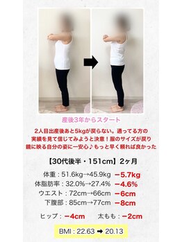 ヒデ整体院(Hide整体院)/ダイエット痩身成果&骨盤矯正
