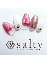 ネイルアンドアイラッシュサロン ソルティ 寺田町(salty)/ツイードネイル
