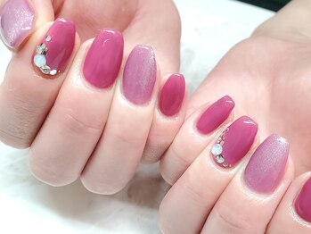 ぷっくりワンカラージェルネイル