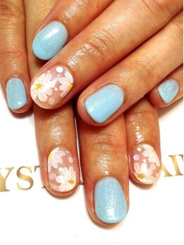 クリスタルネイル ボンベルタ橘店(CRYSTAL NAIL)/フラワーネイル