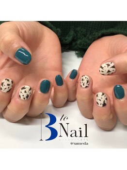 ビートゥーネイル 梅田(B to Nail)/牛柄ネイル