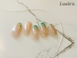 押し花フレンチネイル