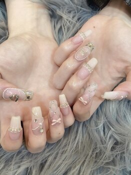 エスフィーネイルサロン ブリーユ(Esfy nailsalon Brille)/乳白キラキラスカルプ