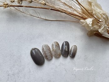 ヴィガー アンド ルックス 白金 目黒(Vigor&Looks)/チェック　秋　ブラウン