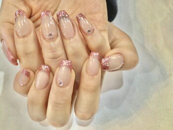 フリースタイル(Free Style)/☆ピンクラメフレンチ☆