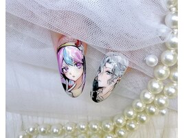 痛ネイル 手書き 推しネイル