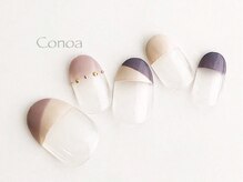 コノア(conoa)/パープルフレンチネイル
