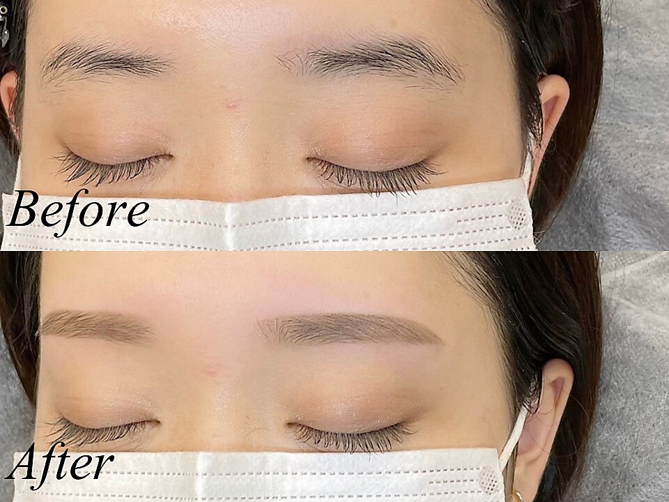 眉毛アイブロウデザインWAX＋間引き（毛量調整）＋メイク仕上げ \4900