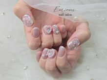 エミュー(Emieux)/ハートうるうるネイル