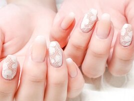 ホワイトレースネイル☆