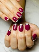 チヒロネイル/ガラスフレンチ