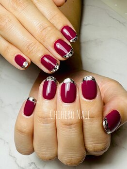 チヒロネイル/ガラスフレンチ