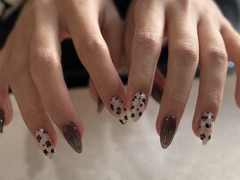 岡本施術・レオパードネイル