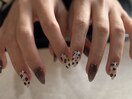 岡本施術・レオパードネイル