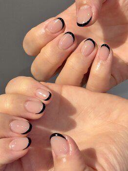 エン(enn)/スキニー黒フレンチ