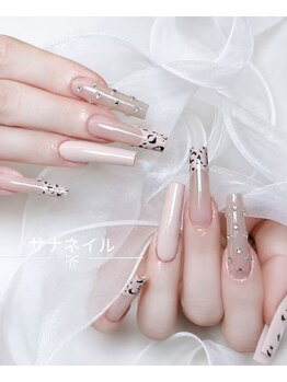 サナネイル 吉祥寺(Sana Nail)の写真/[吉祥寺]ちゅるんが可愛い韓国ネイル*キラキラワンホンネイルが得意なお店♪《長さだし*定額*アート放題》