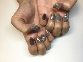 グレー系ニュアンスネイル☆