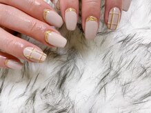 キキネイル たまプラーザ店(kikinail)/チェックネイル　秋ネイル