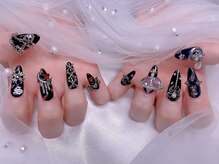 スノーネイルサロン 新宿店(Snow nail salon)/シルバーパーツネイル