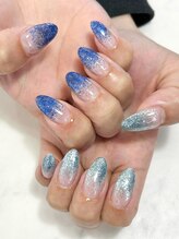 テラス(TERRACE)/左右色違いラメグラデーション